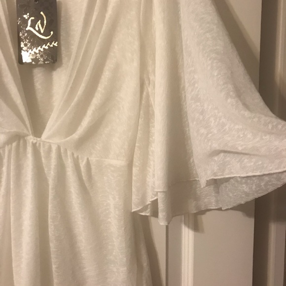 New pure white top swim cover up, S - Picture 3 of 7